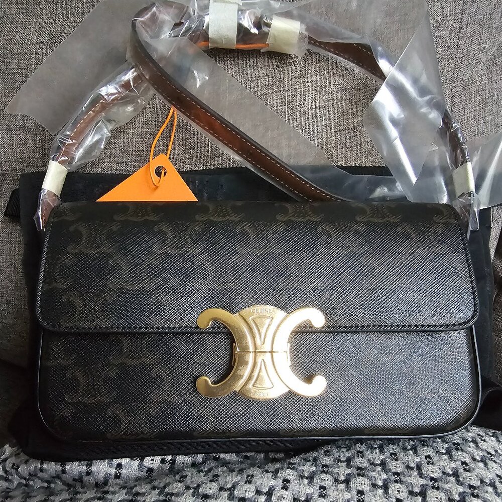 Celine Triomphe Claude Shoulder Handbag